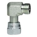 Midland Metal Swivel Nut Elbow, 111616 Nominal, Male ORFS x Female ORFS, 90 deg, 6000 psi, Steel FS650066